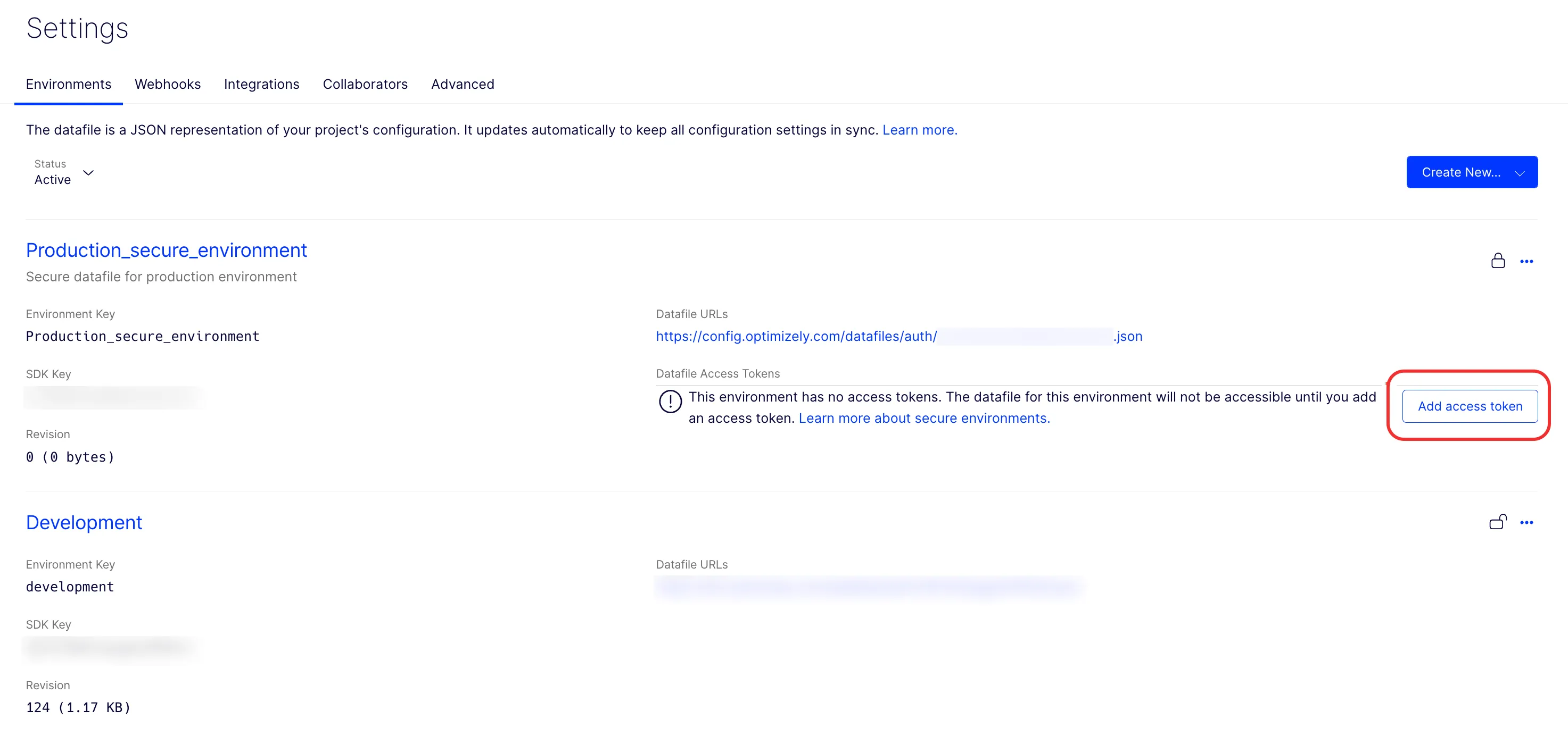 Click Add access token