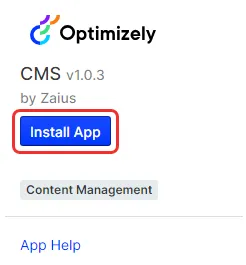 install CMS app into ODP install CMS app into ODP