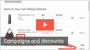 Campaigns and discounts