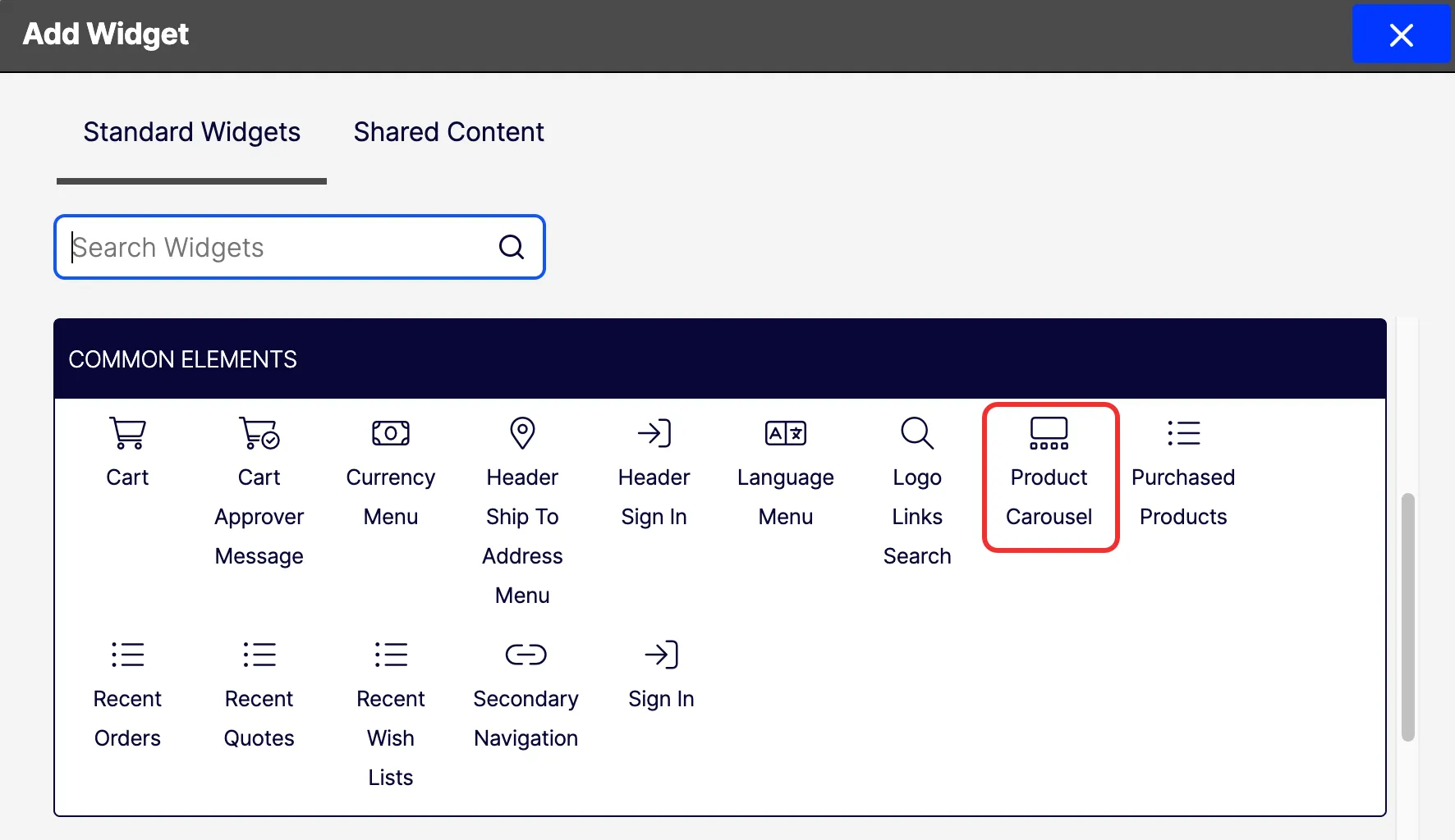 Product Carousel Widget Product Carousel Widget