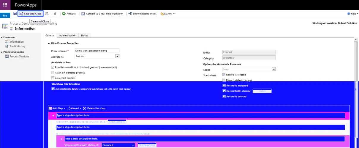 Image: Locate configuration