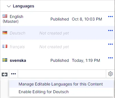 Fallback Languages Fallback Languages