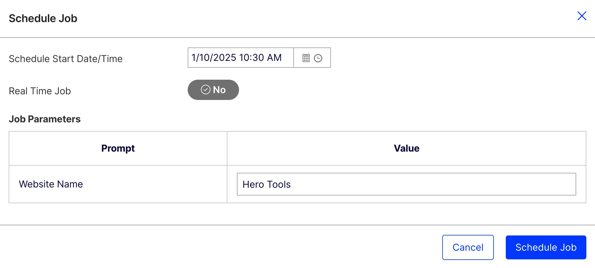 Schedule Job Schedule Job