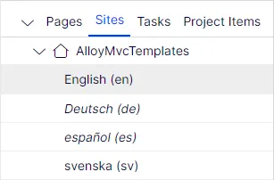 Switch language and viewing language versions