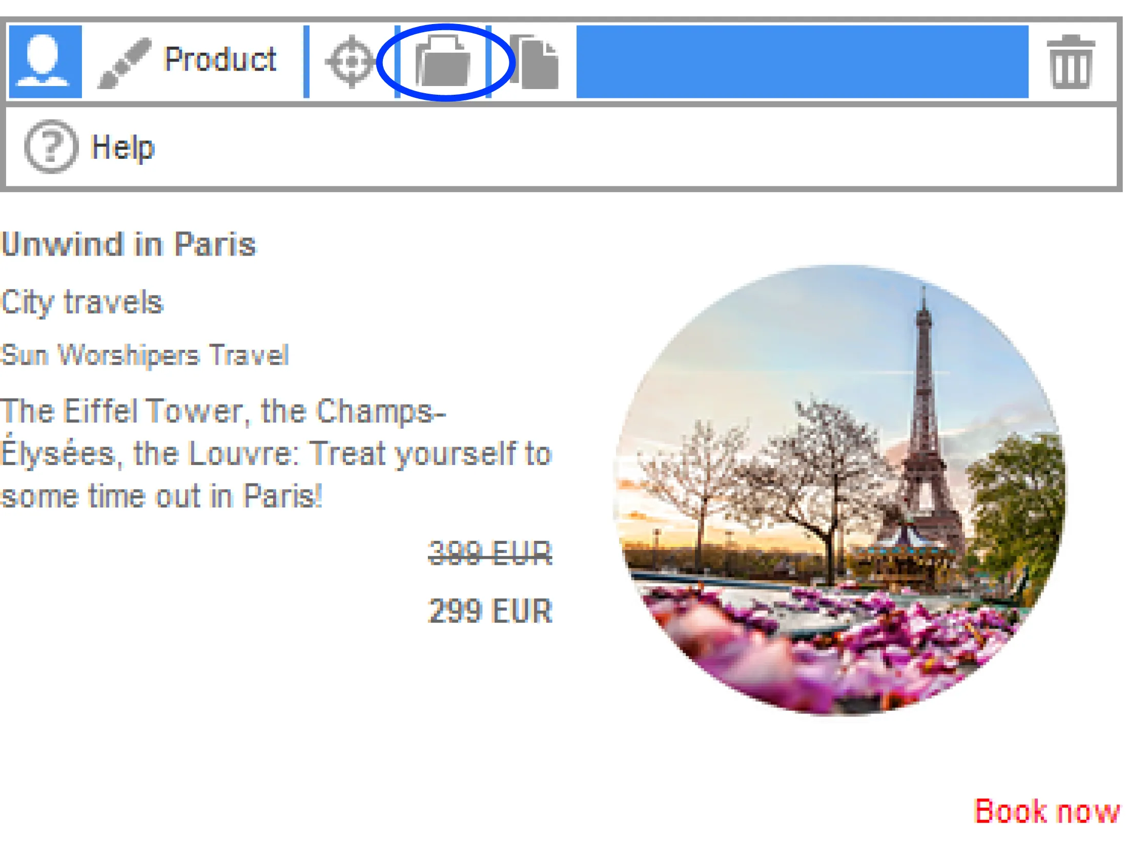 Image: Icon for the configured content interface Image: Icon for the configured content interface