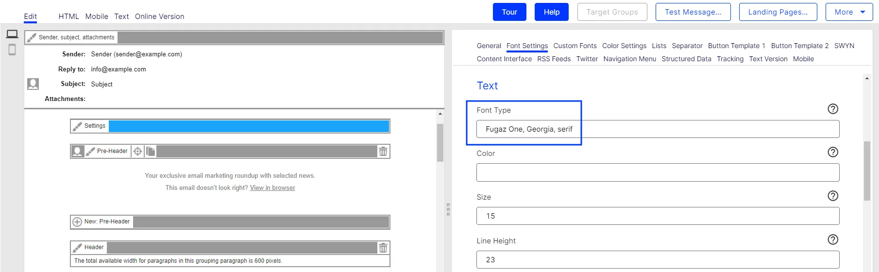 Image: Custom fonts