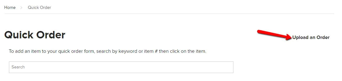 Order Upload Link
