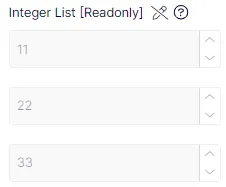 Integer (read-only) List type Integer (read-only) List type