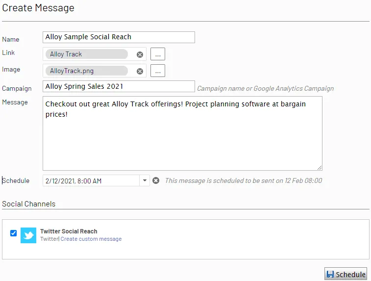 Create message Create message