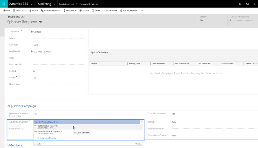 Image: Select marketing permission Image: Select marketing permission