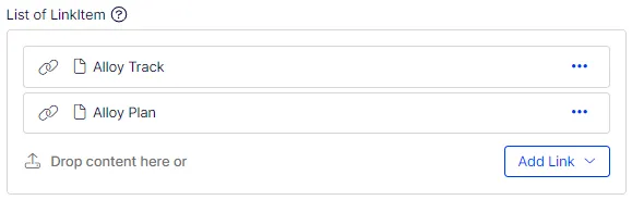 LinkedItem List type LinkedItem List type