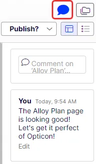 add and view comments in the comment panel. add and view comments in the comment panel.
