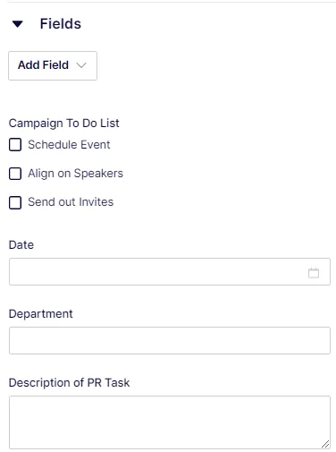 Add Fields to the Campaign 2