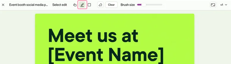 screenshot of the toolbar in Draw mode where the Brush Size slider sets the brush width screenshot of the toolbar in Draw mode where the Brush Size slider sets the brush width