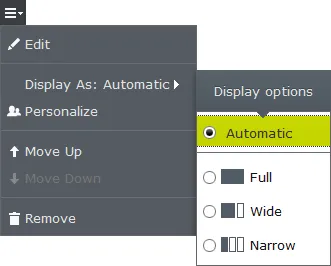 Edit Automatic to render content using the template associated with the display option Edit Automatic to render content using the template associated with the display option