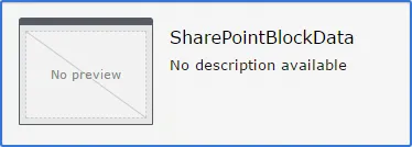 SharePointBlockData block SharePointBlockData block