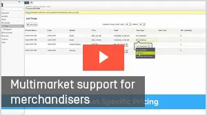 Multimarket support for merchandisers