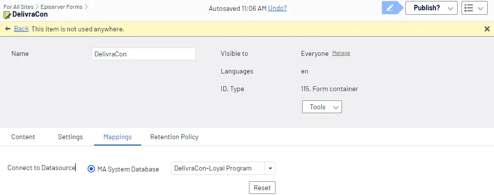 Delivra form mapping Delivra form mapping