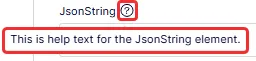 Help text example for JsonString property Help text example for JsonString property