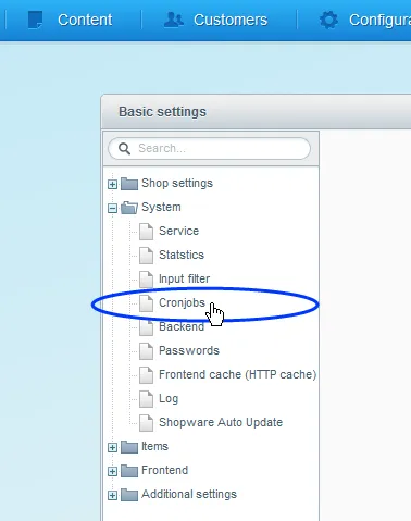 Image: Select Cronjobs