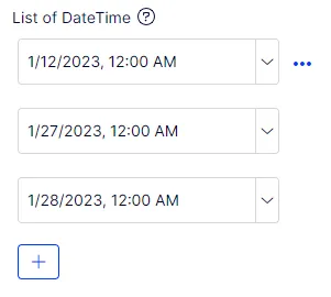 list of datetime list of datetime