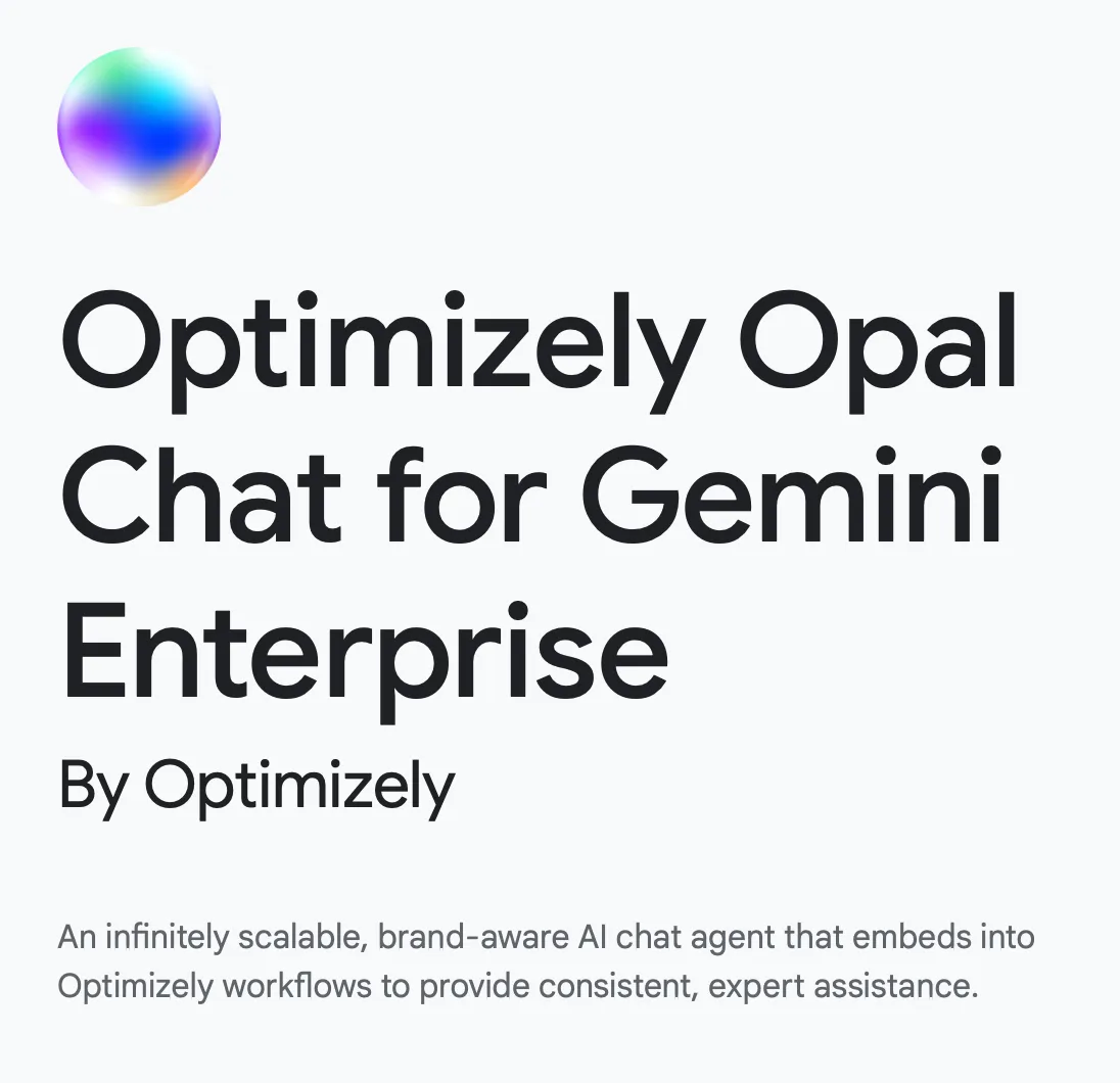 Optimizely Opal Chat for Gemini Enterprise