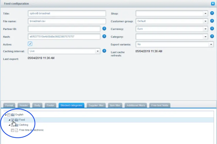 Image: Exclude product categories