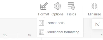 Image: Upper right menu