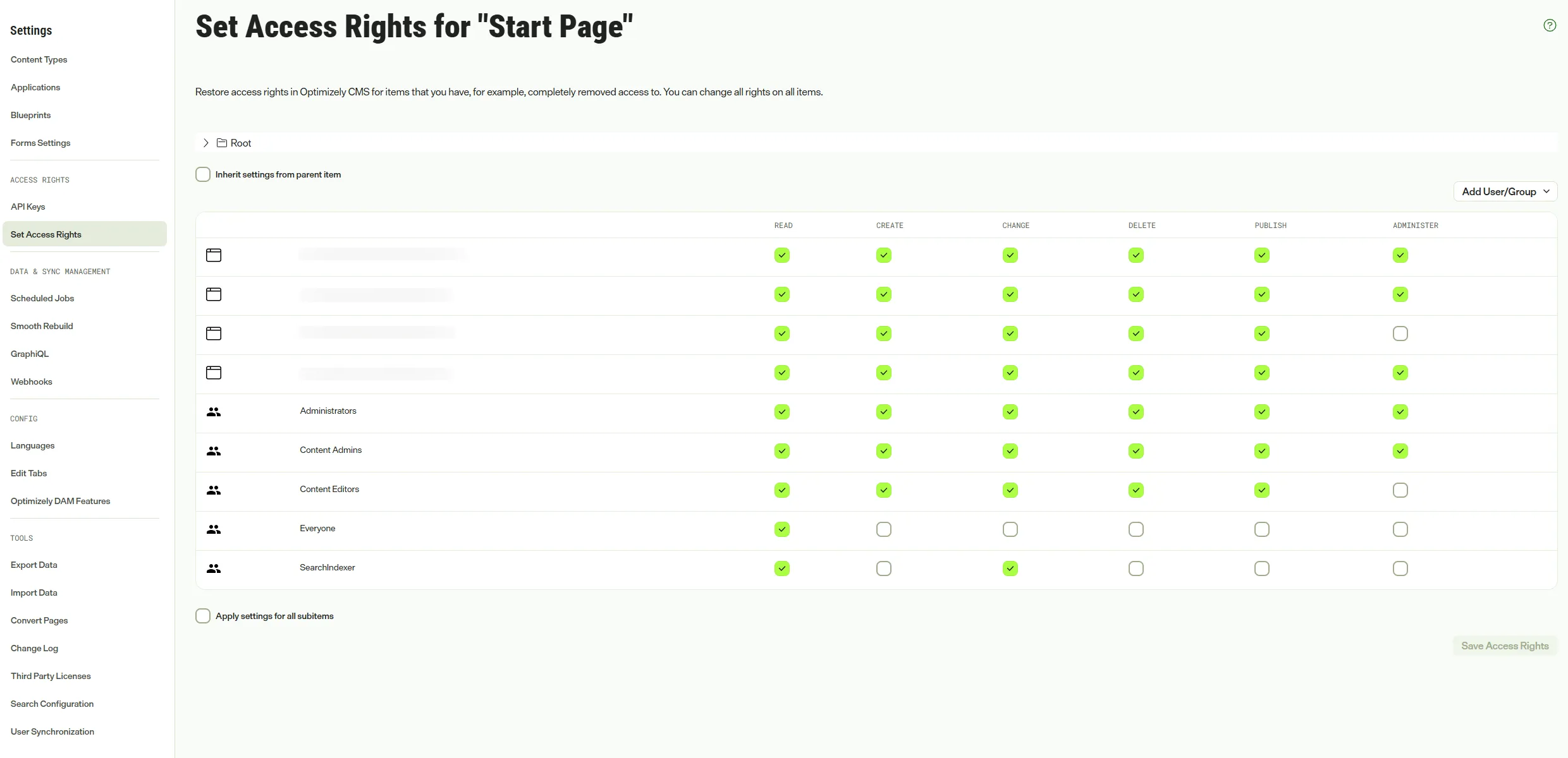 Granting a Virtual Teammate access rights in CMS
