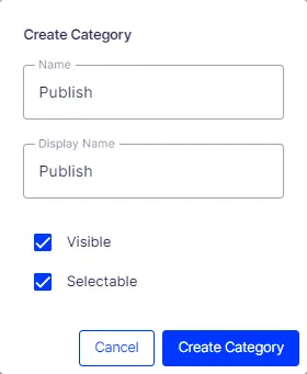 Create Category