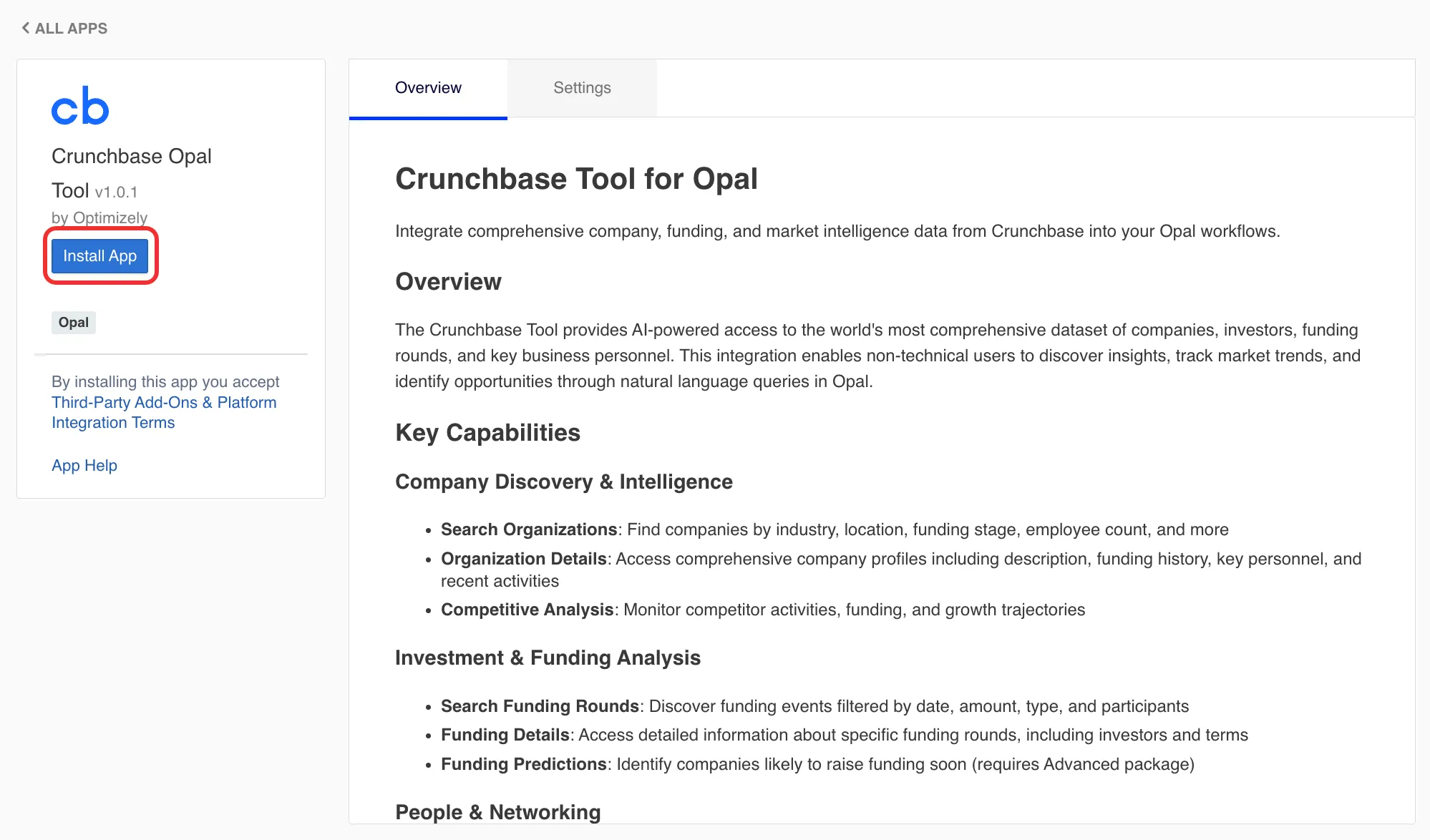 Install Crunchbase Opal Tool Install Crunchbase Opal Tool