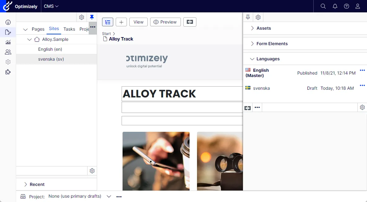 Alloy track in Swedish Alloy track in Swedish