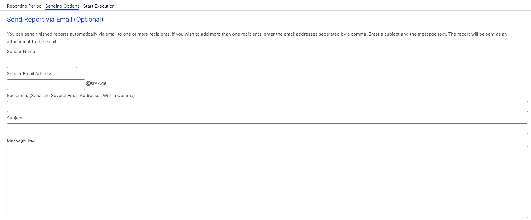 Image: Sending options