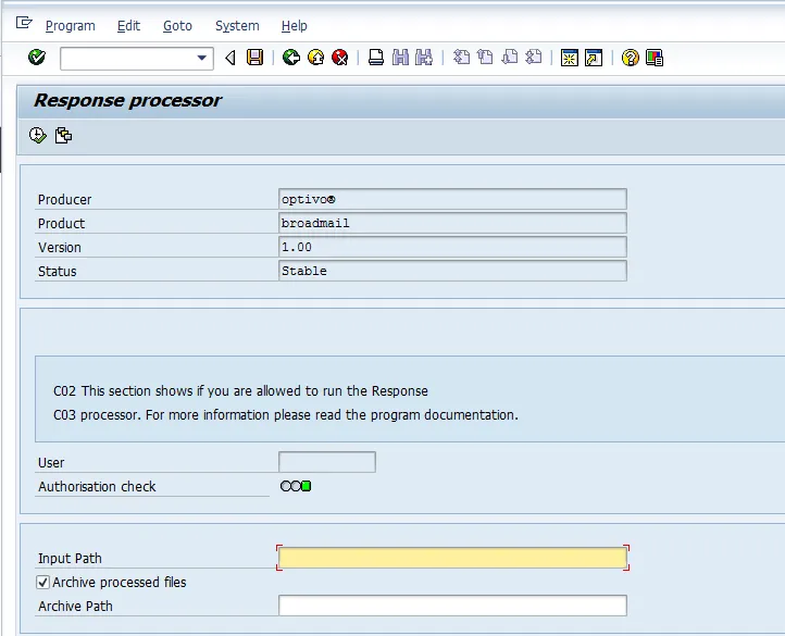 Image: Response processor Image: Response processor