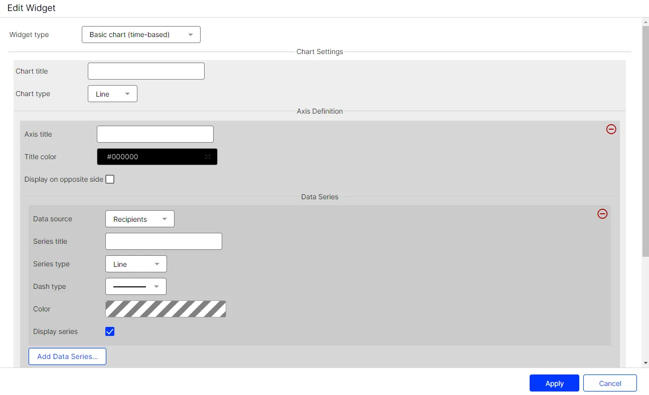 Image: Chart settings Image: Chart settings