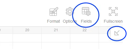 Bild: Sortieren Sie unter Fields Ihre Tabelle neu