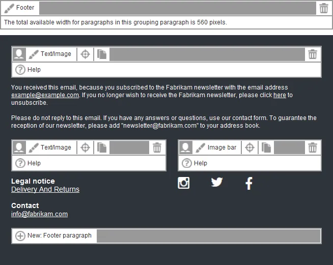 Image:  Fixed footer