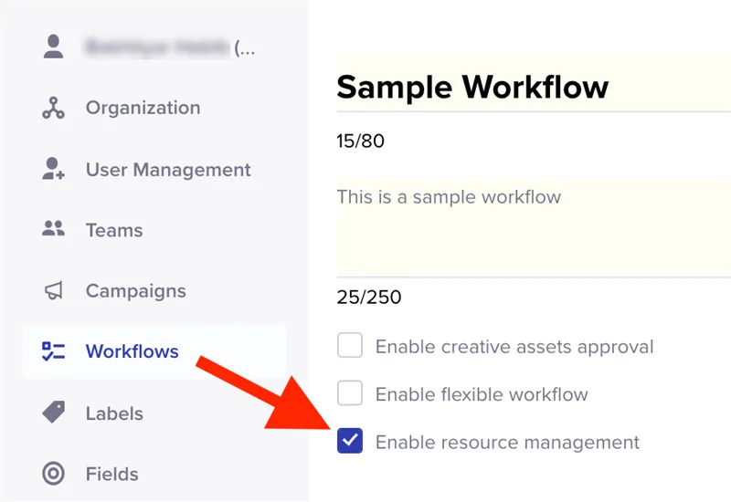 Enable Resource Management Enable Resource Management