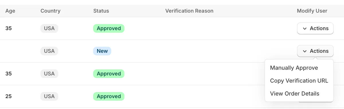 Manually approve in Shopify