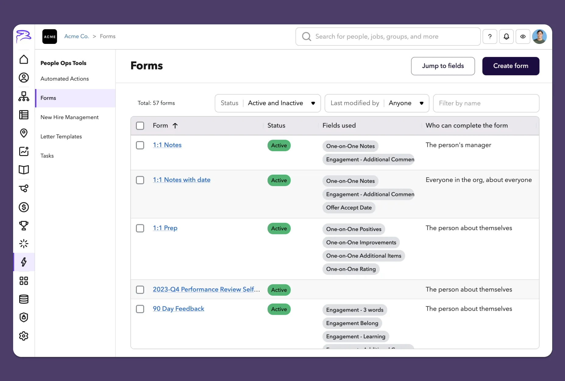 Forms Page