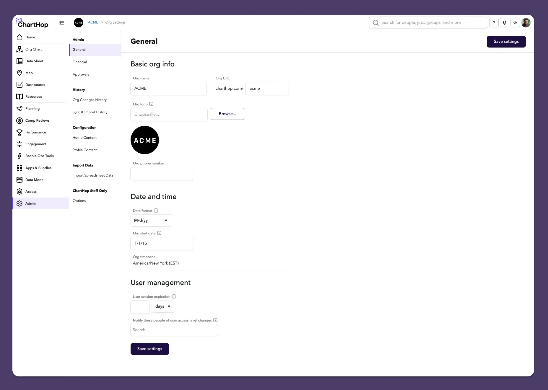 General Settings