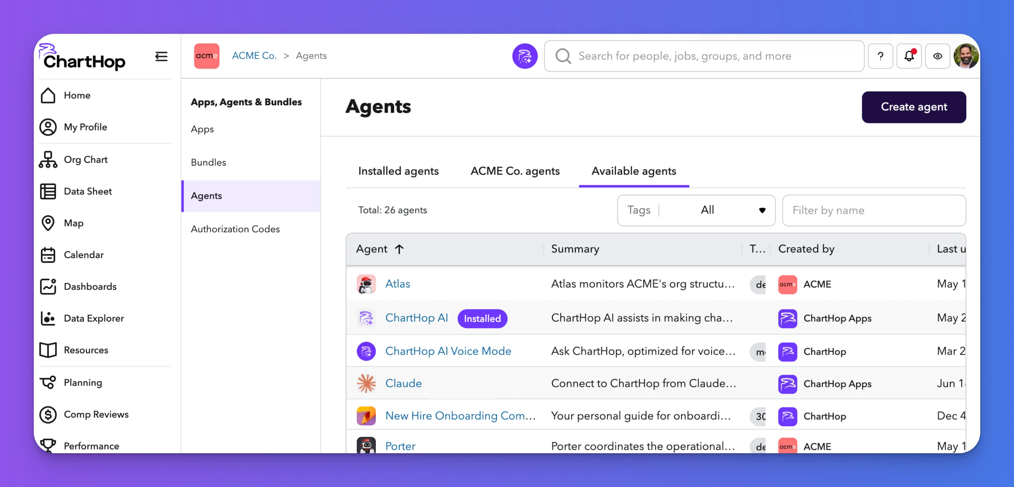 Find Claude in Available Agents list