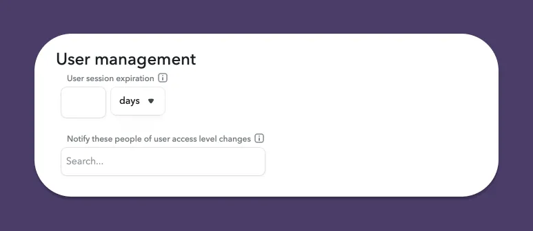 User management