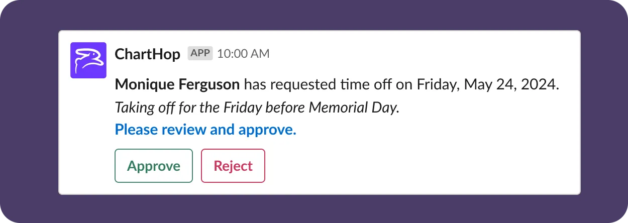 Time off Request Time off Request