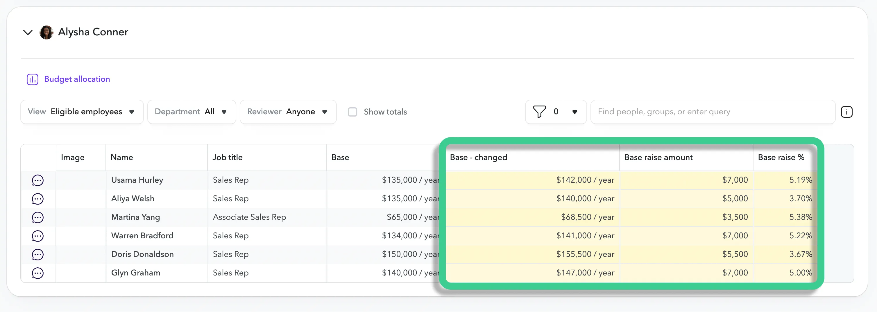 You can edit the suggested values in the yellow columns