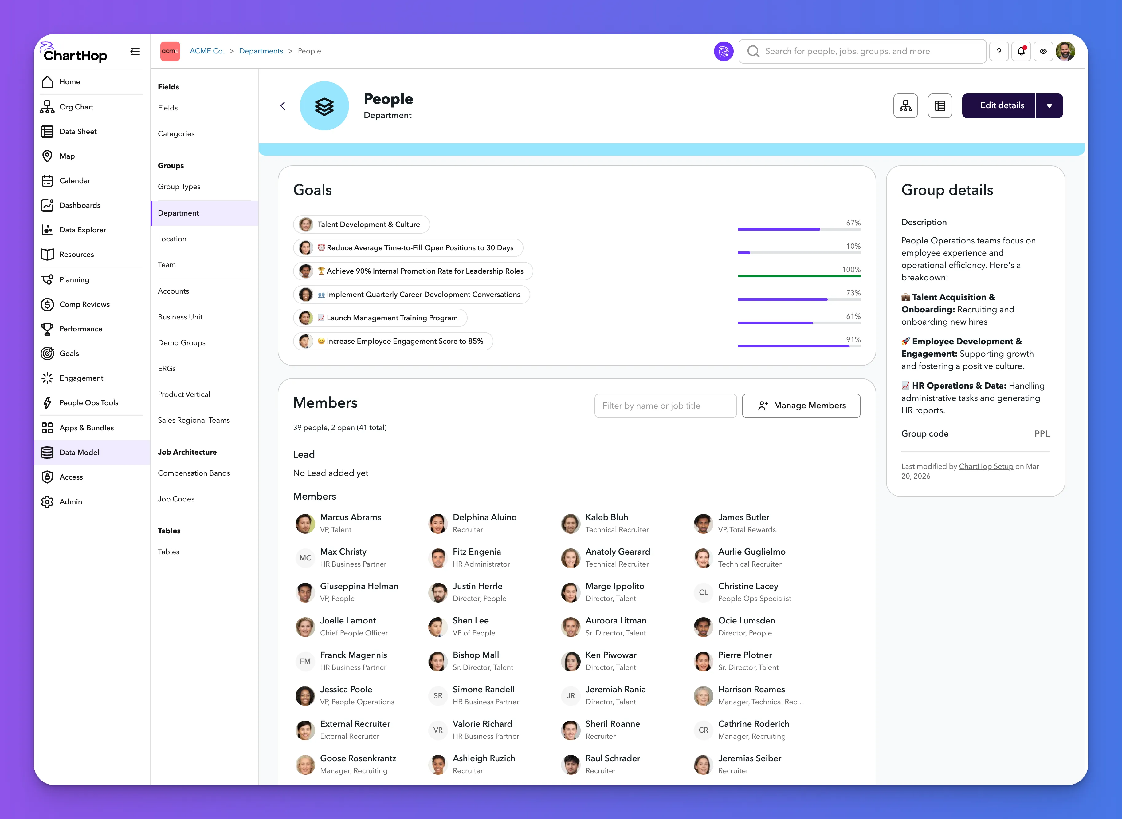 Group page with Goals Group page with Goals