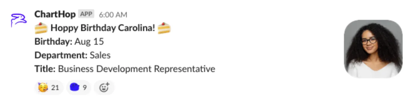Default announcement format in Slack