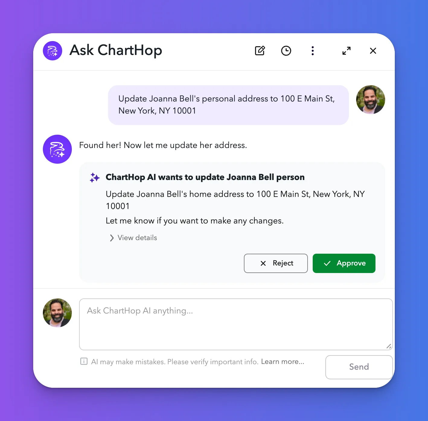 Chat Write Actions