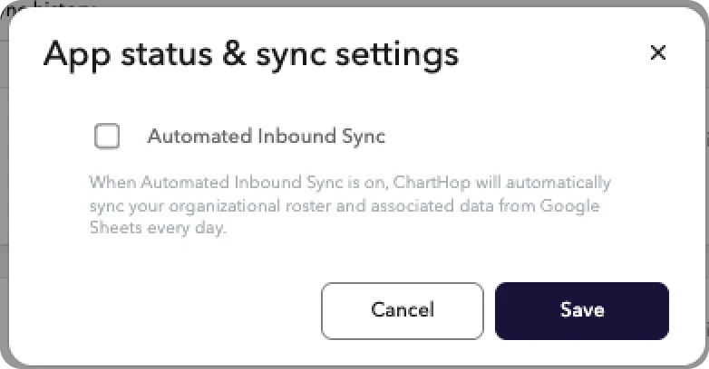 Sync options