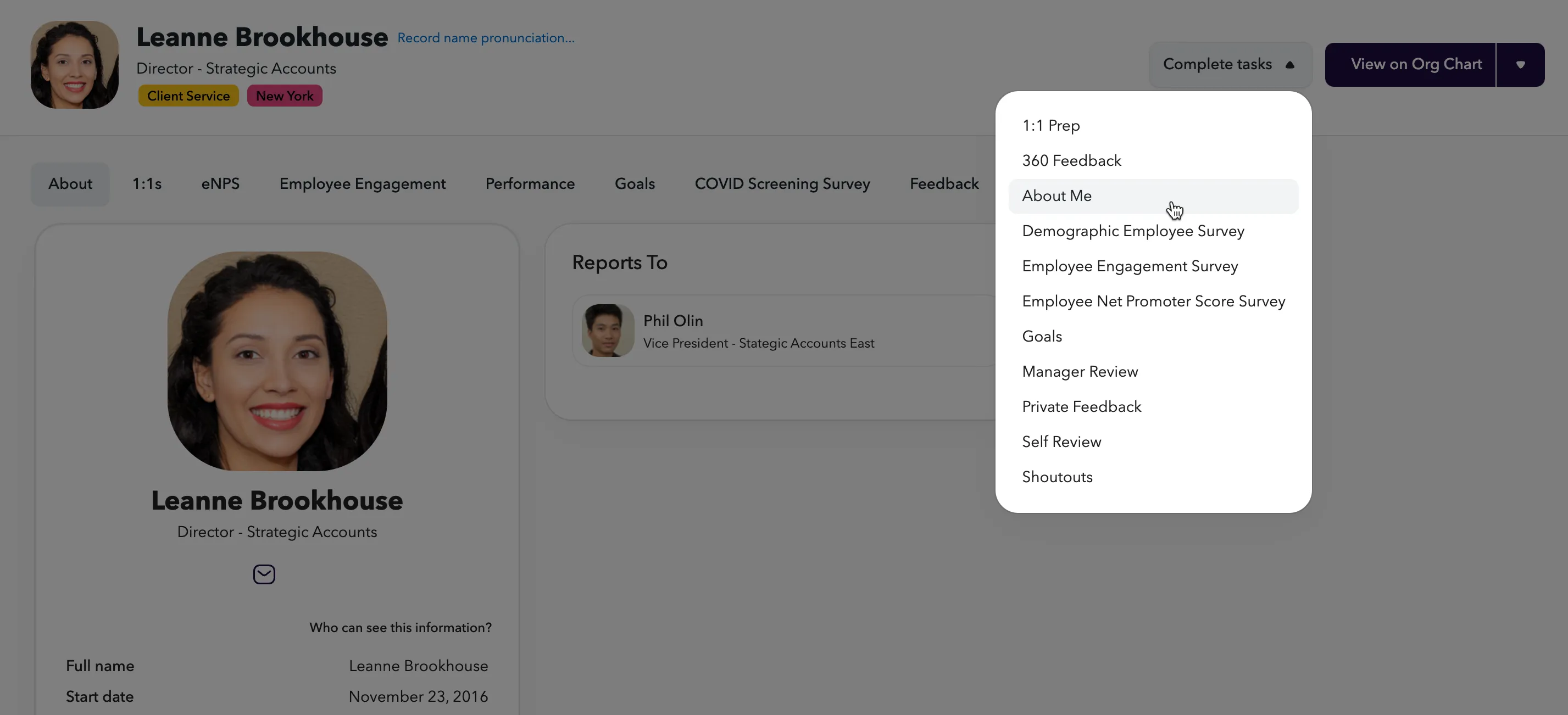 Complete tasks